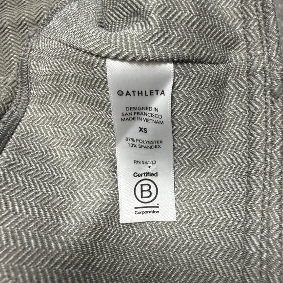 Athleta Pants Womens XS Gray Delancey Herringbone Tight Slim Mid Rise Athleisure - Picture 5 of 11